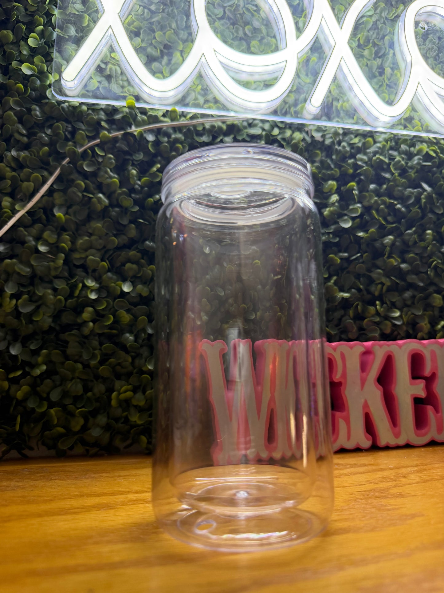 16 OZ ACRYLIC SNOW GLOBE CUP
